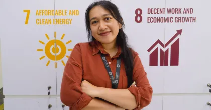 Afryandani Mentari Sidabutar, UN Volunteer Project Clerk with UNDP Climate Promise project in Indonesia.
